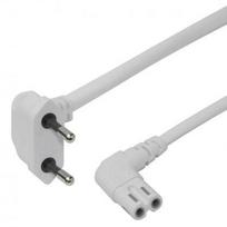 Kabelis DELTACO  Power cable CEE 7/16 - C7 angled 1.5m white