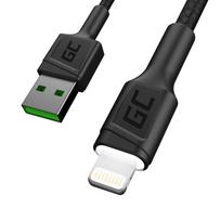 Kabelis Green cell  Green Cell Set of 3x Apple Lightning Fast Charging Cable with White LED Backlight 2m
