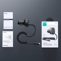Adapteriai Joyroom  Joyroom 4 in 1 Fast Car Charger PD  QC3.0  AFC  FCP with 1.6m 57W Lightning Cable Black (JR-CL20)