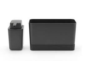 Kiti smulkūs buitiniai prietaisai brabantia  BRABANTIA virtuves piederumu organizators + ziepju dozators  Dark Grey 302602