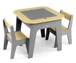 Vaikiškas staliukas su kėdutėmis Milly Mally Olaf Blocks Dark Grey