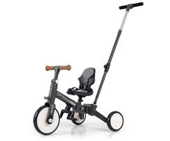 Vaikiškas triratukas Milly Mally Optimus Max 5in1 Dark Grey