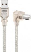 Goobay USB-A – USB-B USB laidas, 0,5 m skaidrus (JAB-758947)