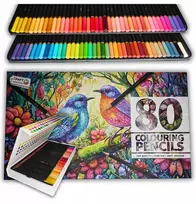 Craft Sensations Profesionalus meniškų pieštukų pieštukų rinkinys 80 vnt. Pieštukai dėkle