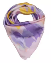 Moteriška dirbtinio šilko skarelė „Pasteliniai potėpiai“, rožinė / alyvinė