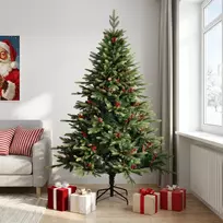 Dirbtinė Sulankstoma Kalėdų Eglutė 210 cm PVC ir metalas Žalia