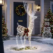3D Kalėdų elnias LOVIISA 560 LED Šalta balta 96 x 40 x 180 cm