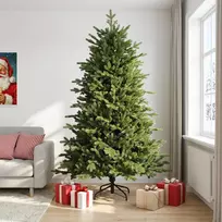 Dirbtinė Sulankstoma Kalėdų Eglutė 210 cm PVC ir metalas Žalia