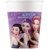 „K-POP Demon Hunters“ popieriniai puodeliai vaikų gimtadieniui, 200 ml, 8 vnt.