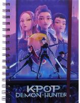 „K-POP Demon Hunters“ A5 linijuotas spiralinis užrašų sąsiuvinis, 586