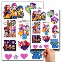 XXL nuplaunamos tatuiruotės vaikams „Huntrix“, „Demon Hunters“, K-pop motyvas