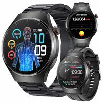 Vyriškas išmanusis laikrodis „SmarWatch AMOLED HRV EKG GLUKOZA PL“ su pulso, gliukozės ir deguonies stebėjimo funkcijomis, lenkų kalba