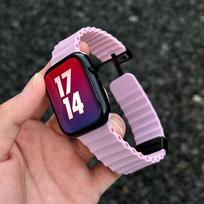 Ocean Strap for Apple Watch S10- Silicone Sport Magnetic Buckle Watch Band for iWatch 10/9/8/7/6/5/4/3/2/1/se/Ultra/Ultra2 49mm 46mm 45mm 41mm 40mm 42-44-45-46mm 49mm violetinė
