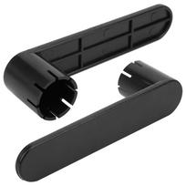 2 vnt. nešiojamas plastikinis 8 dantų pripučiamo valties vožtuvo raktas įrankio priedas black