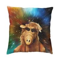 Madingas Alf pagalvės užvalkalas 45x45cm Poliesteris Ateivio gyvybės forma Sci Fi TV laida Pagalvės užvalkalas sofai, automobiliui Kvadratinis pagalvės užvalkalas Dekoracija 24x24Inch