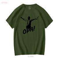 Zorba T-shirt graikiškas šokis Graikija dovana OPA vintažinis skalbtas viršutinis drabužis kasdienai patogus universalus grafinis šiek tiek M black