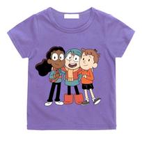 Hilda and the Gang  Hilda T-Shirt Summer Cartoon Print Boys/girls 100%Cotton Short Sleeve BoysGirls High Quality Cute Tops T Shirt anime T-shirt 100 violetinė