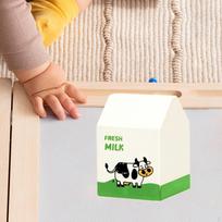 Drinking Bottle – Toy for Role-playing Games, Accessories Early Childhood, Play Kitchen Fresh Milk blue