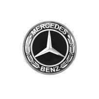 Mercedes Benz Papuošalai Automobilio Metalinis Plokščias Variklio Dangčio Emblema Priekinis Ženklelis Logotipas Mercedes Benz juoda