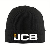 2026 pleistras popierius žemės ūkis JCB megzta kepurė moteriška vyriška kepuraitė-kaukė kepurės ruduo žiema šilta meliono kepurė One Size black