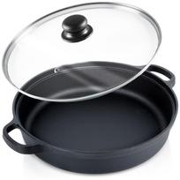 Deep Cast Iron Frying Pan With Glass Lid Cast Line 30 Cm, 3.5 L