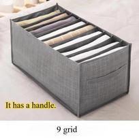 Household Fabric Pants Organizer Drawer Divider Jeans Underwear Storage Box Closet Wardrobe Clothes Sorting Holder Bin gray