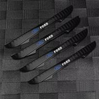 4 vnt. Guminės automobilio durų krašto apsaugos lipdukai Anti-collision Anti-scratch juostelės Ford Focus Mondeo Mustang Fiesta Kuga MK2 MK3 black