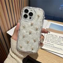 Tulip Pearl iPhone 17 Pro Max Drop-Proof Epoxy Case for Women iPhone 16E/17E white