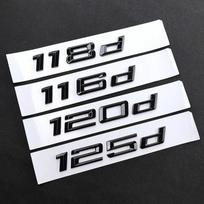 3D ABS Juodas Automobilio Galinės Bagažinės Raidės Logotipo Emblema Lipdukas BMW 116d 118d 120d 125d 130d 135d 140d F20 E81 E82 E87 Priedai 140d black