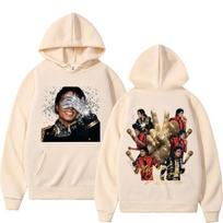 Michajackson King Of Pop Mj Fan Gift Hoodies Men Women Classic Hip Hop Pop Music Sweatshirts High Quality Cozy Casual Hooded M beige