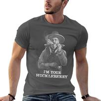 The Doc Holliday Huckleberry Tombstone  TShirt Unisex t shirt graphic cotton t shirts high quality TShirt 2XL black