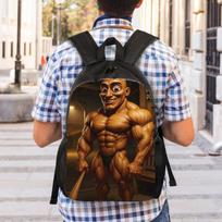 Back to school season Tung Tung Tung Sahur 7 Schoolbag  Female Adjustable Strap Backpack One Size black