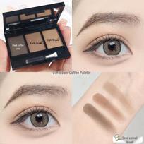 Three-Color Eyebrow and Eyeshadow Powder: Natural, Long-lasting, Easy to Apply, Waterproof, Sweatproof, No Smudge, Three-in-One Contouring Pencil. gray