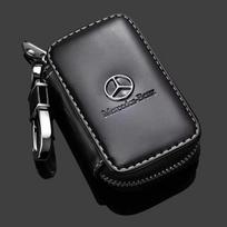 Odinis automobilio raktų dėklas Raktų pakabuko dangtelis Dėklas Piniginė Mercedes benz AMG C E S GLE CLC klasei W204 W203 W205 W124 W221 W213 W212 juoda