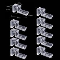 10Pcs Aquarium Bracket Support Frame Mini Acrylic Fish Tank Glass Cover Holder Aquarium Accessories 5/6/8/10/12/15/19Mm gray