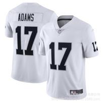 Vyriški NFL Raiders 17 Adams 98 Crosby Siuvinėtas Futbolo Džersis Trumpomis Rankovėmis Medvilnės Mišinio V-Kaklas Sportinė Apranga XL