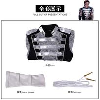 King of Pop Michael Jackson's top star performs in the same leather costume XXL gray