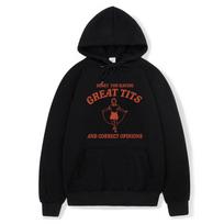 Sorry for Having Great Tits Funny Feminism Meme Hoodie Unisex Women Retro Long Sleeve Fashion Sweatshirt Harajuku Oversized Hoodies XXXL juoda