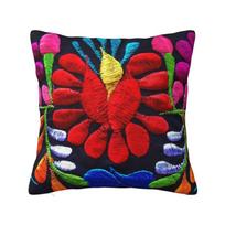 Madingas Meksikietiškas Otomi Viva Pagalvės užvalkalas 45x45cm Aksominis Meksikos Gėlių Tekstūros Pagalvės užvalkalas Sofai Kvadratinis Pagalvės užvalkalas Namų Dekoras 40x40cm 16x16in