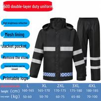 Unisex atsparus audrai lietpaltis ir lietaus kelnės dviračių sportui ir darbo apsaugai 3XL 175-180 cm blue