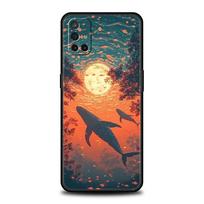 Phone Case For Oneplus 13R 12R 10R 13 12 11 10T Nord N100 N10 Z N30 CE 3 2 2T Pro Lite 5G Soft TPU Cover Starry Orca Whale Shark Nord N100 orange
