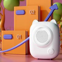 AI Voice Interactive Children's Thermal Printer: Mini Smart Error Question Machine white