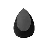 Black Slanted-Cut Leather Makeup Sponge Egg - Non-Absorbing, Fine Powder Puff, Dual-Use. gray