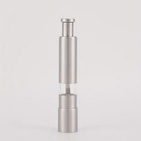 Stainless Steel Manual Spice Grinder - Portable Thumb Press Pepper Mill for Kitchen,Durable & Easy-to-Use for Grinding Spices, Manual Pepper Mill gray