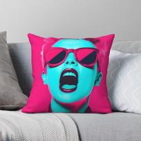 Pop Art In Pink Square Pillowcase Polyester Linen Velvet Printed Zip Decorative Car Cushion Cover 30X30CM