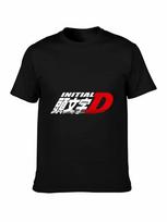 Initial D Logo Black T-shirt XL black