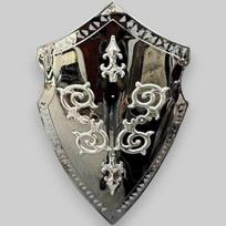 Medieval Stainless Steel Armor Shield Historical Knight LARP Battle Steel Shield Perfect For Display And Combat Shield gray