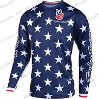 Outdoor Motocross Jersey Breathable Motorcycle Riding  BMX MTB MX Bike Riding Top Casual Sportswear 6XL blue