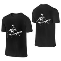Leonard Cohen Retro Hong Kong Style Reversible Tshirt Japanese Style City Boy Niche Cotton Tee 4XL black