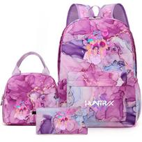 K-Pop Demon Hunter Girl Group School Backpack Set: 3-Piece Academy Style for Primary Students. Three-piece Set